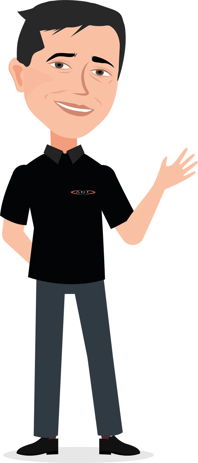 Avatar ilustrado de colaborador com camisa polo preta